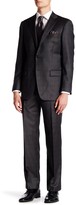 Thumbnail for your product : Hart Schaffner Marx Brown Glenplaid Two Button Notch Lapel Wool Suit
