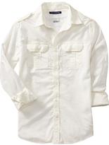 Thumbnail for your product : Old Navy Men's Slim-Fit Military-Style Shirts