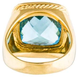 David Yurman 18K Blue Topaz & Diamond Albion Ring