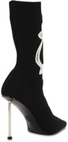 Thumbnail for your product : Alexander McQueen 105mm Embroidered Rib Knit Boots