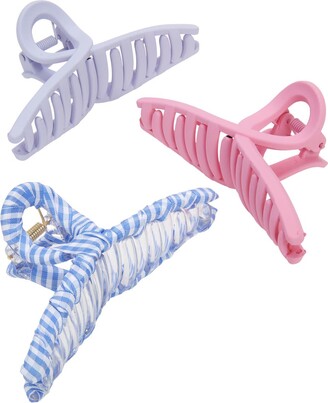 Capelli New York Set of 3 Jelly Finish Claw Hair Clips