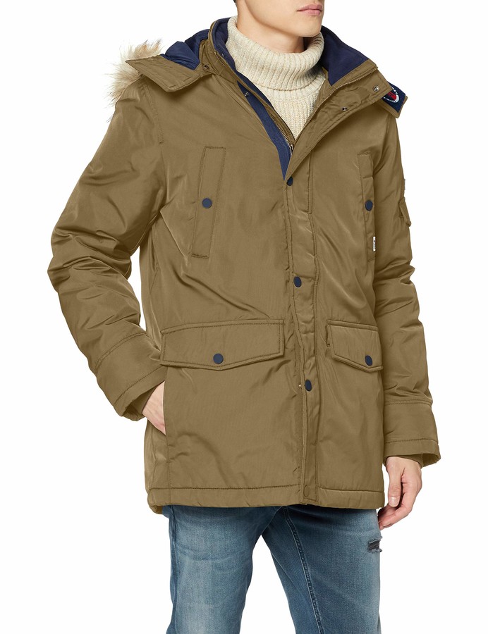 tommy jeans tech padded bomber parka jacket