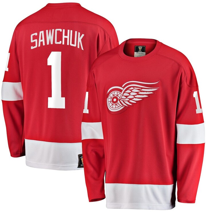 Fanatics Men's Branded Terry Sawchuk Red Detroit Red Wings Premier