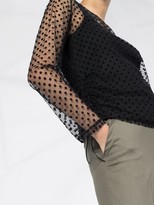 Thumbnail for your product : Dorothee Schumacher Polka Dot Sheer Top