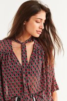 Thumbnail for your product : Urban Outfitters Teresa Printed Tie-Neck Blouse