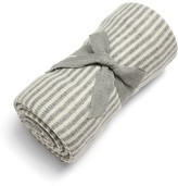 Thumbnail for your product : Mamas and Papas Knitted Blanket - Grey & White Stripe
