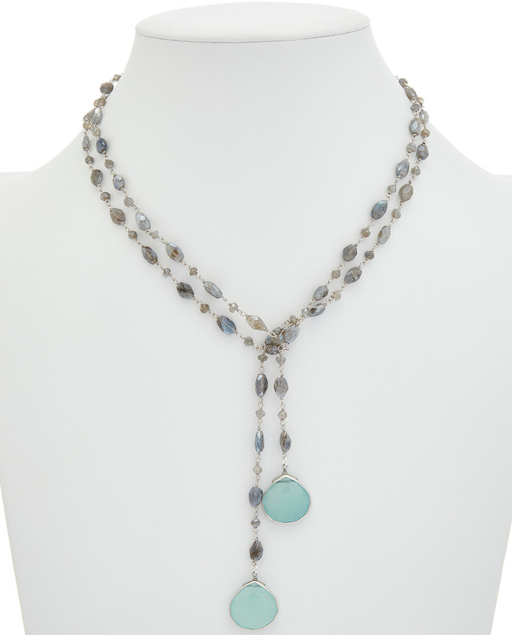 Rachel Reinhardt Silver Gemstone 42In Necklace