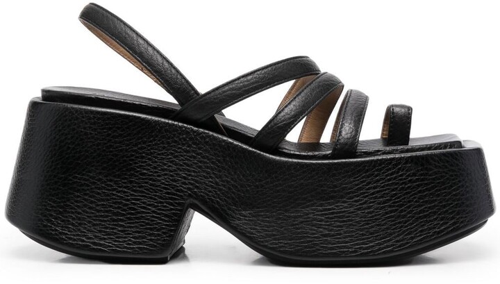chunky black sandals platform