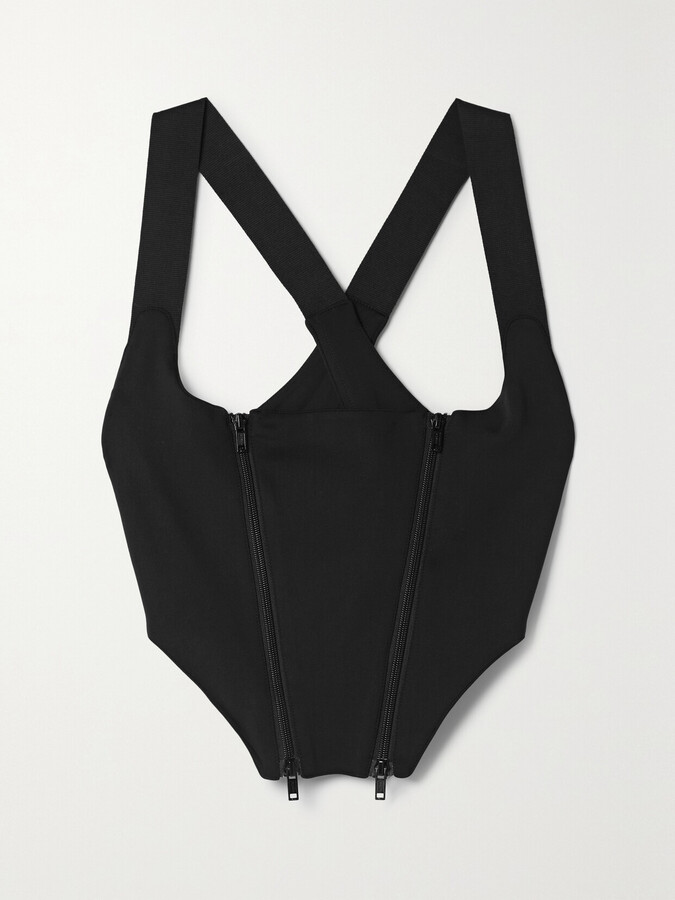 Monse Open-back Stretch-jersey Bustier Top - Black