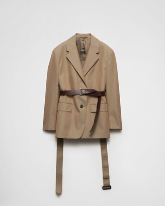 【プラダ・PRADA】Single-breasted double wool caban jacket プラダ・PRADA】Single-breasted double wool caban jacket
