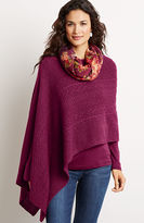 Thumbnail for your product : J. Jill Asymmetrical cable poncho