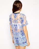 Thumbnail for your product : ASOS T-Shirt in Magical Woodland Burn Out Print