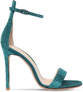 Thumbnail for your product : Gianvito Rossi 105mm Portofino Crystals Satin Sandals