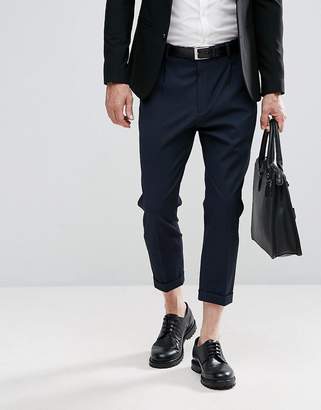 Selected Homme+ Tailored Pants With Cropped Leg