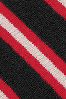 Thumbnail for your product : Moncler Genius - 3 Grenoble Striped Stretch Wool-blend Turtleneck Top - Red