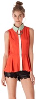 Thumbnail for your product : Romeo & Juliet Couture Color Block Peplum Top