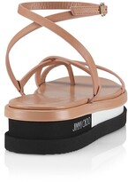 Thumbnail for your product : Jimmy Choo Pine Leather Flatform Sandals