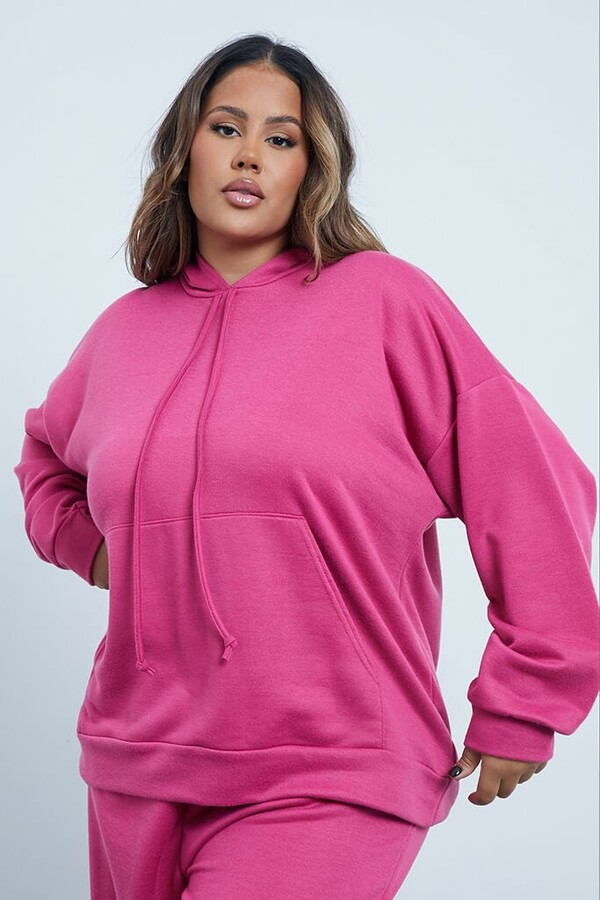 I SAW IT FIRST Pink Plus Size Oversized Hoodie - ShopStyle