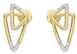 Kara Ross Hydra 18k Gold and Diamonds Jacket Stud Earrings