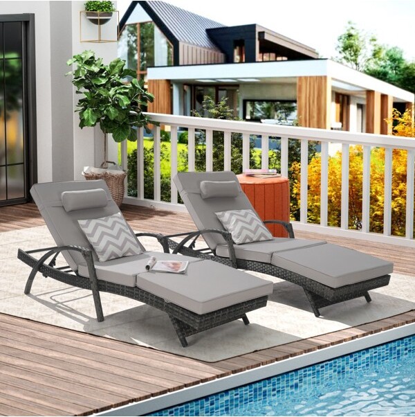 Lounge Chairs Outdoor Outsunny Outdoor Double Chaise Rocking Chair
