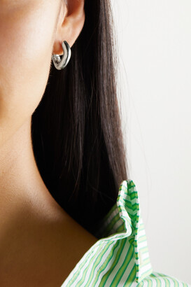 Balenciaga Loop Xxs Silver-tone Hoop Earrings - One size - ShopStyle