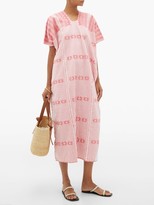 Thumbnail for your product : Pippa No.165 Embroidered Cotton Kaftan - Pink White