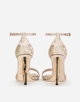 Thumbnail for your product : Dolce & Gabbana Nappa Mordore Sandals With Baroque Heel