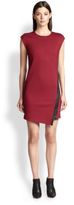 Thumbnail for your product : Ohne Titel Leather-Trimmed Jersey Dress