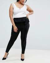 Thumbnail for your product : ASOS Curve CURVE Ruffle Pants in Ponte