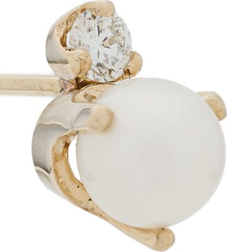 Zoë Chicco 14kt Yellow Gold Diamond And Pearl Studs