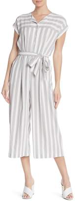 Calvin Klein Striped Cropped Jumpsuit