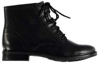 Kangol Womens Lizzy Boots Lace Up Leather Everyday Casual Slight Heel Shoes