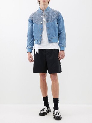 ジャケット・アウター Stefan Cooke 22-23AW denim jacket Stefan Cooke Panelled Denim Bomber Jacket In Blue | ModeSens