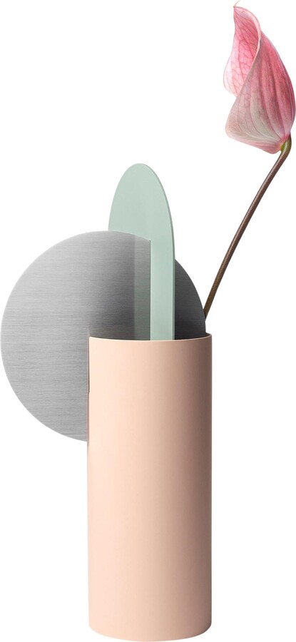 Contemporary Metal Vase 'yermilov Cs8' By Noom, Brushed Stainless Steel