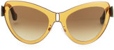 Thumbnail for your product : Balenciaga Cat-Eye Sunglasses, Amber/Rose Gold