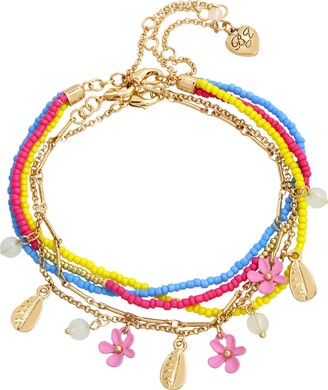 Unknown Betsey Johnson Flower Charm Anklet Set - ShopStyle