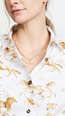 Maison Irem Chain T Bar Choker Necklace