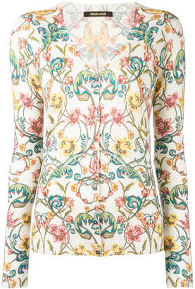 Roberto Cavalli floral patterned cardigan
