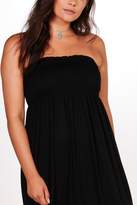 Thumbnail for your product : boohoo Plus Sadie Shirred Maxi Dress