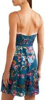 Thumbnail for your product : Saloni Ani Lace-trimmed Fil Coupe Chiffon Mini Dress