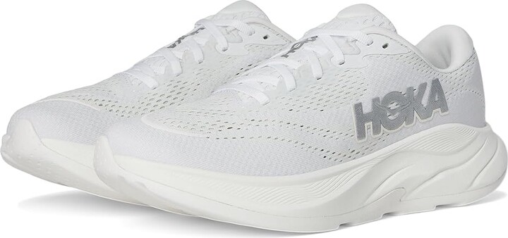 Hoka Rincon 4 Women's Running Shoes White/Silver : 8 B - Medium, Canvas
