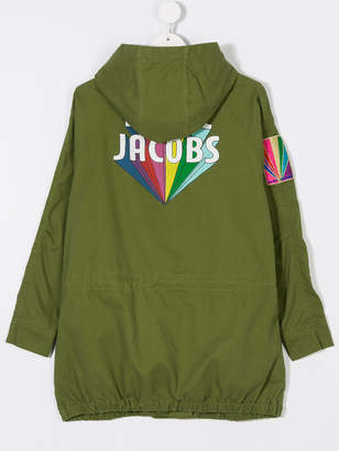 Little Marc Jacobs rainbow logo hooded coat