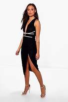 Thumbnail for your product : boohoo Womens Boutique Ria Sequin Waist Midi Bodycon Dress