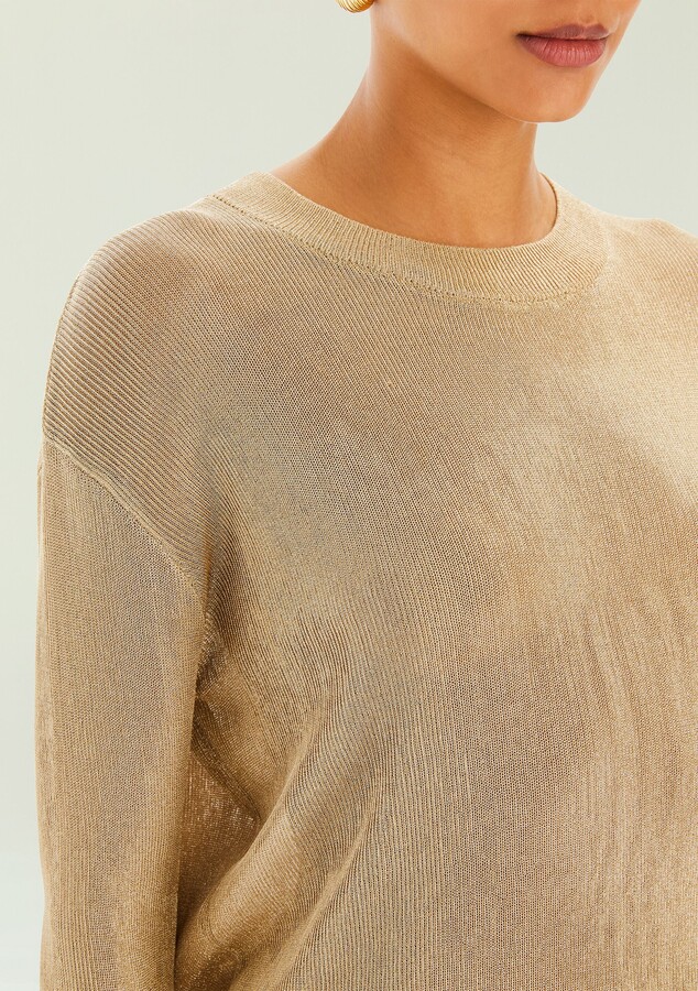 SER.O.YA Hana Metallic Knit Top