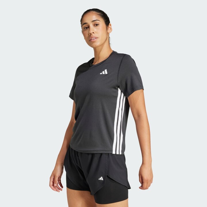 adidas Train Essentials 3-Stripes Workout Tee Black XS Womens