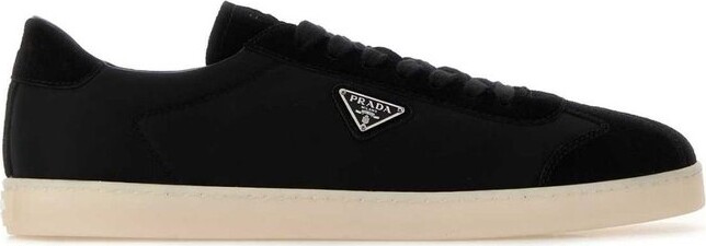 Prada Logo Plaque Lace-Up Sneakers