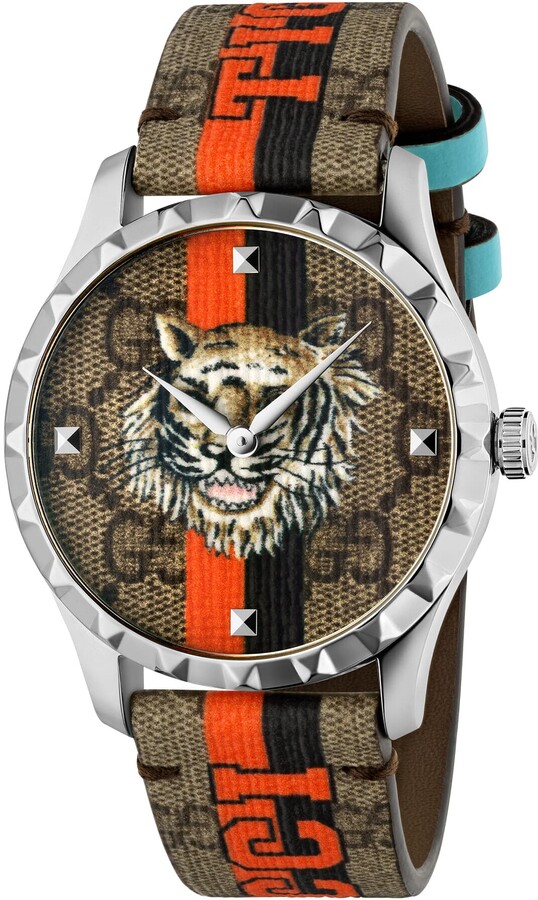 Gucci Tiger G-Timeless watch, 38 mm - ShopStyle