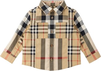 Burberry Baby Beige Patchwork Check Shirt