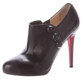 Thumbnail for your product : Christian Louboutin Leather Semi-Pointed Booties