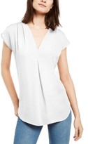 Thumbnail for your product : INC International Concepts Inverted-Pleat V-Neck Top, Created for Macy's